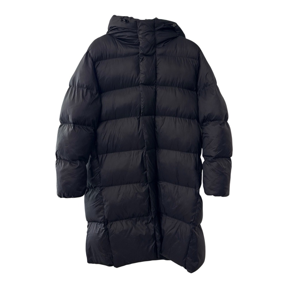 Halara hooded long line puffer jacket women's medium black casual pockets NWOT